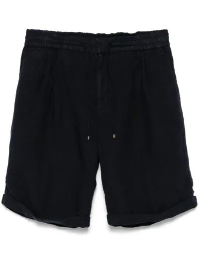BRUNELLO CUCINELLI DYED BERMUDA TROUSERS,M243DU0020 C2517 NAVY