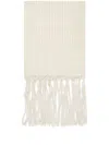 Brunello Cucinelli Macramé-detail Striped Towel In Neutrals