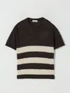 BRUNELLO CUCINELLI SWEATER BRUNELLO CUCINELLI KIDS COLOR BROWN,G86828032