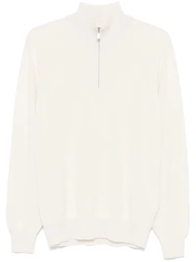 BRUNELLO CUCINELLI CASHMERE SWEATER WITH HALF ZIP
