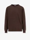 Brunello Cucinelli Cashmere Crew-neck Sweater Ribbed Finish In Brown