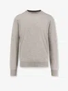 Brunello Cucinelli Cashmere And Silk Crew-neck Sweater In Neutral