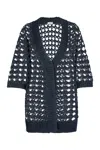 Brunello Cucinelli Open-knit Midi Cardi-coat