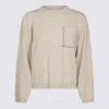 Brunello Cucinelli Silk And Wool Blended Sweater In Rustic Beige