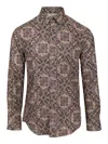 Brunello Cucinelli Paisley Print Cotton Shirt