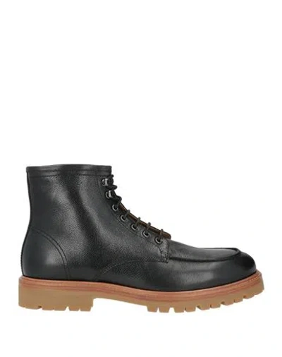 Brunello Cucinelli Man Ankle Boots Black Size 9 Leather
