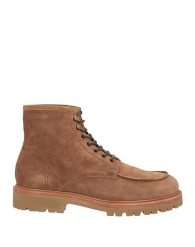 Brunello Cucinelli Man Ankle Boots Brown Size 9 Leather