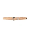 Brunello Cucinelli Man Belt Camel Size 39.5 Soft Leather In Neutral