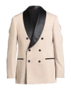 Brunello Cucinelli Man Blazer Beige Size 42 Silk In Neutral