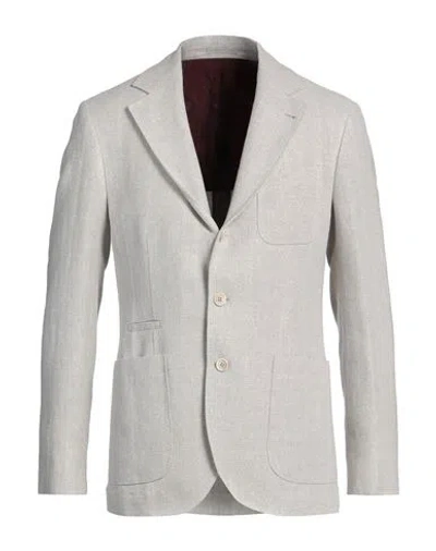 Brunello Cucinelli Man Blazer Beige Size 44 Linen, Silk, Wool, Cotton