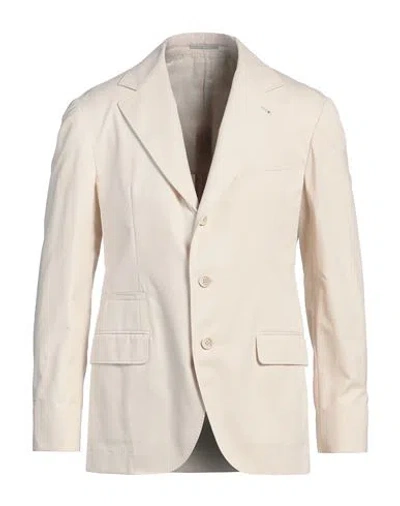 Brunello Cucinelli Man Blazer Beige Size 50 Cotton, Cashmere, Elastane