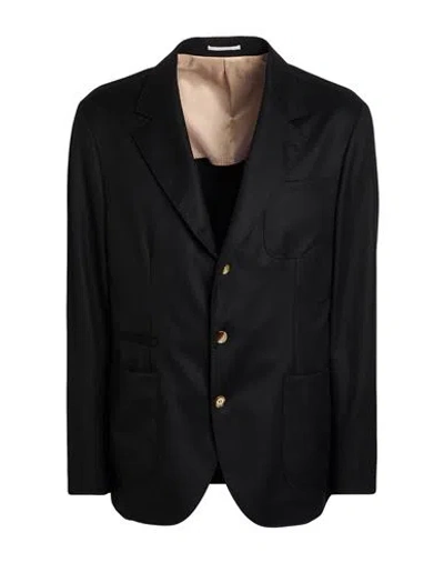 Brunello Cucinelli Man Blazer Black Size 48 Virgin Wool