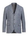 Brunello Cucinelli Man Blazer Blue Size 44 Linen, Wool, Silk