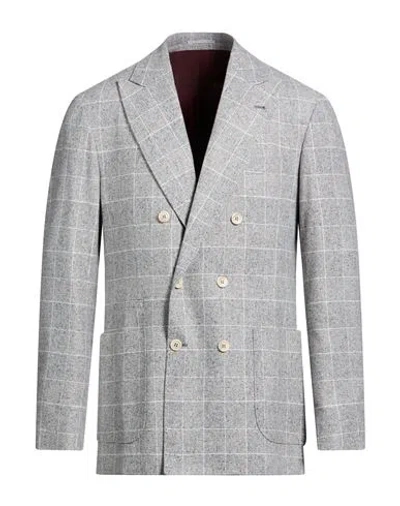 BRUNELLO CUCINELLI BRUNELLO CUCINELLI MAN BLAZER GREY SIZE 40 SILK, WOOL, CASHMERE