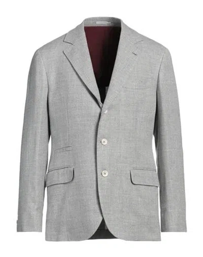 Brunello Cucinelli Man Blazer Grey Size 50 Virgin Wool