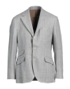 BRUNELLO CUCINELLI BRUNELLO CUCINELLI MAN BLAZER GREY SIZE 42 LINEN, WOOL, SILK