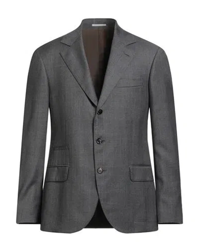 Brunello Cucinelli Man Blazer Grey Size 46 Virgin Wool In Gray