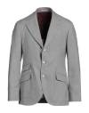 Brunello Cucinelli Man Blazer Grey Size 36 Wool, Silk, Linen In Grey