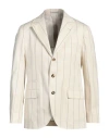 Brunello Cucinelli Man Blazer Ivory Size 42 Wool, Cotton In White