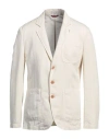 Brunello Cucinelli Man Blazer Ivory Size 42 Linen, Cotton In White