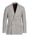 Brunello Cucinelli Man Blazer Khaki Size 44 Linen, Silk, Wool, Cotton In Beige