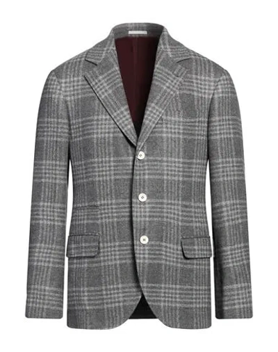 BRUNELLO CUCINELLI BRUNELLO CUCINELLI MAN BLAZER LEAD SIZE 44 WOOL, SILK, CASHMERE