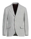 Brunello Cucinelli Man Blazer Grey Size 36 Wool, Silk, Linen In Grey