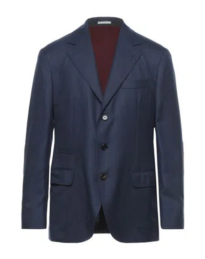 Brunello Cucinelli Man Blazer Midnight Blue Size 40 Cashmere