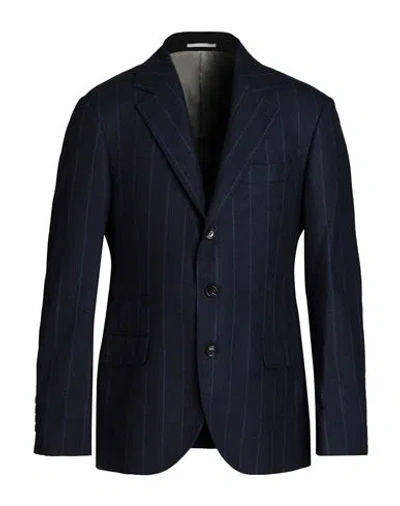 Brunello Cucinelli Man Blazer Navy Blue Size 48 Virgin Wool