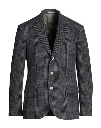 Brunello Cucinelli Man Blazer Navy Size 48 Wool, Silk, Cashmere In Navy Blue