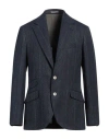 Brunello Cucinelli Man Blazer Navy Size 46 Linen, Silk, Wool, Cotton In Navy
