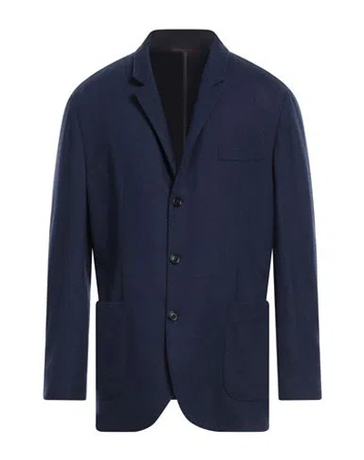 Brunello Cucinelli Man Blazer Navy Size 42 Cashmere In Blue
