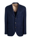 Brunello Cucinelli Man Blazer Navy Size 42 Linen, Wool, Silk