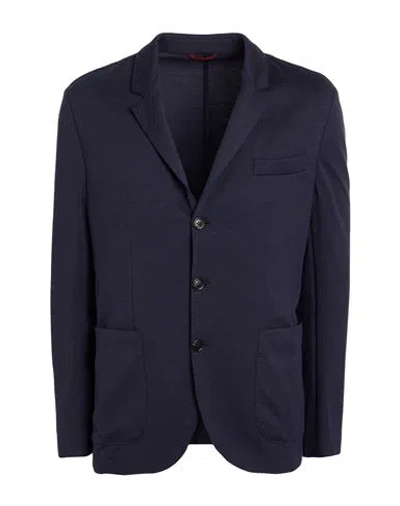 Brunello Cucinelli Man Blazer Navy Size 46 Silk, Cotton In Blue