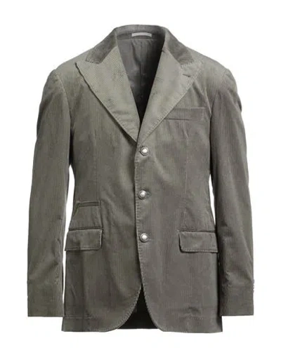 Brunello Cucinelli Man Blazer Sage Green Size 48 Cotton