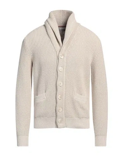 Brunello Cucinelli Man Cardigan Beige Size 46 Cotton In Neutral