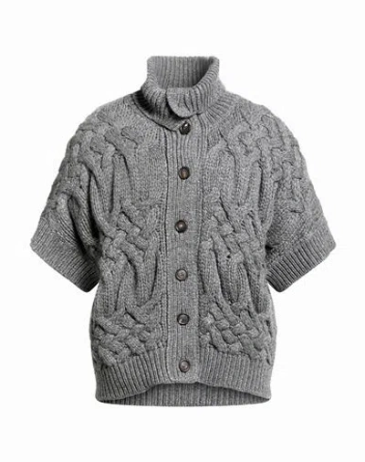 Brunello Cucinelli Man Cardigan Grey Size M Cashmere In Gray