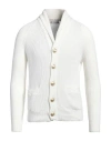 Brunello Cucinelli Man Cardigan Ivory Size 48 Cotton In White