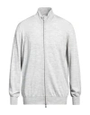 Brunello Cucinelli Man Cardigan Light Grey Size 44 Virgin Wool, Cashmere
