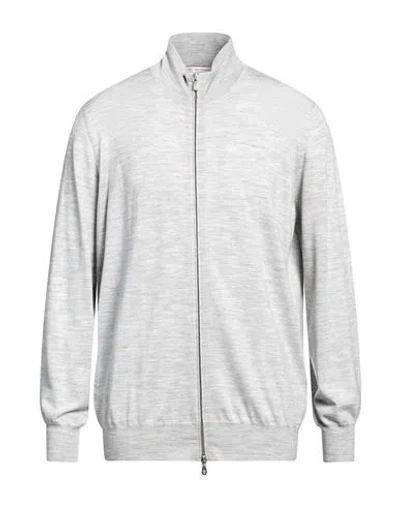 Brunello Cucinelli Man Cardigan Light Grey Size 44 Virgin Wool, Cashmere In Grey