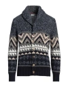 Brunello Cucinelli Man Cardigan Midnight Blue Size 40 Cashmere In Blue