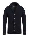 Brunello Cucinelli Shawl-collar Ribbed Cotton Cardigan In Blue