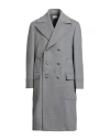 Brunello Cucinelli Man Coat Grey Size 44 Wool In Gray