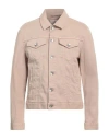 Brunello Cucinelli Man Denim Outerwear Sand Size 44 Cotton, Elastane In Beige