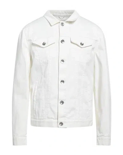 Brunello Cucinelli Man Denim Outerwear White Size 40 Cotton, Elastane In White