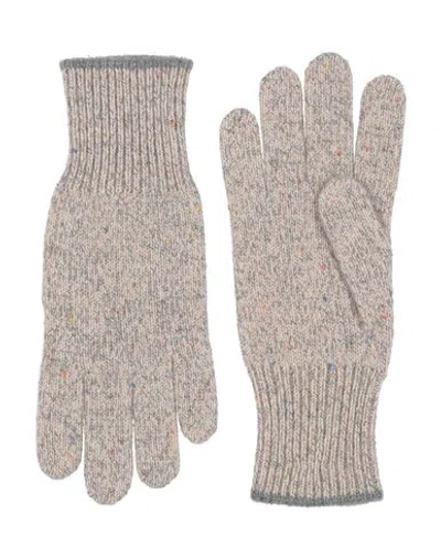 Brunello Cucinelli Man Gloves Beige Size Xl Cashmere In Sand