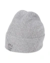 Brunello Cucinelli Man Hat Grey Size M Cashmere In Gray