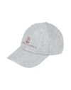 Brunello Cucinelli Logo-embroidered Curved Peak Cap In Gray