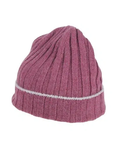 Brunello Cucinelli Man Hat Magenta Size L Cashmere