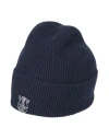 Brunello Cucinelli Man Hat Navy Size M Cashmere In Blue
